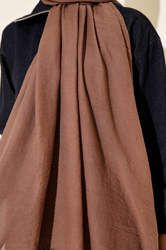 سلسلة آية شال قطني رقيق بني ناعم