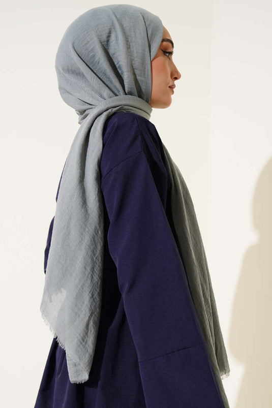 Aya Series Dünner Baumwollschal, Hellblau -166