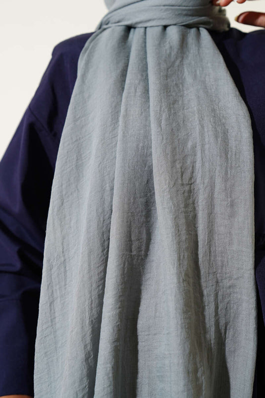 Aya Series Dünner Baumwollschal, Hellblau -166