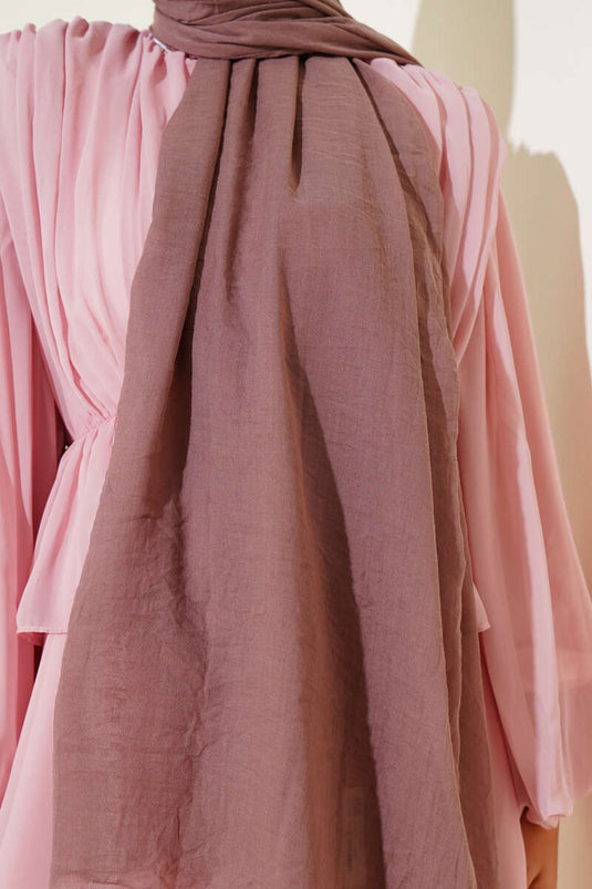 Aya Serisi İnce Pamuk Şal Vizon -50