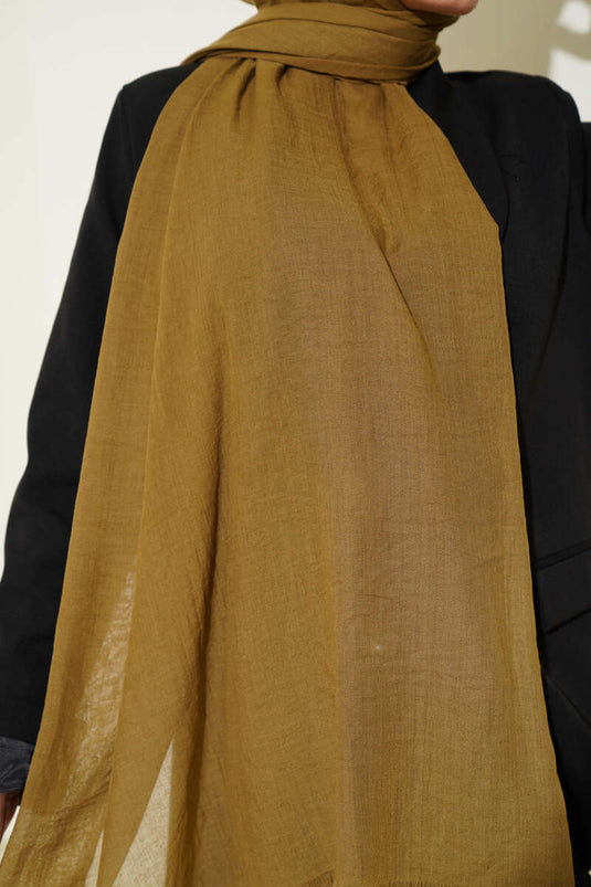 Écharpe Fine En Coton Aya Series Vert Olive