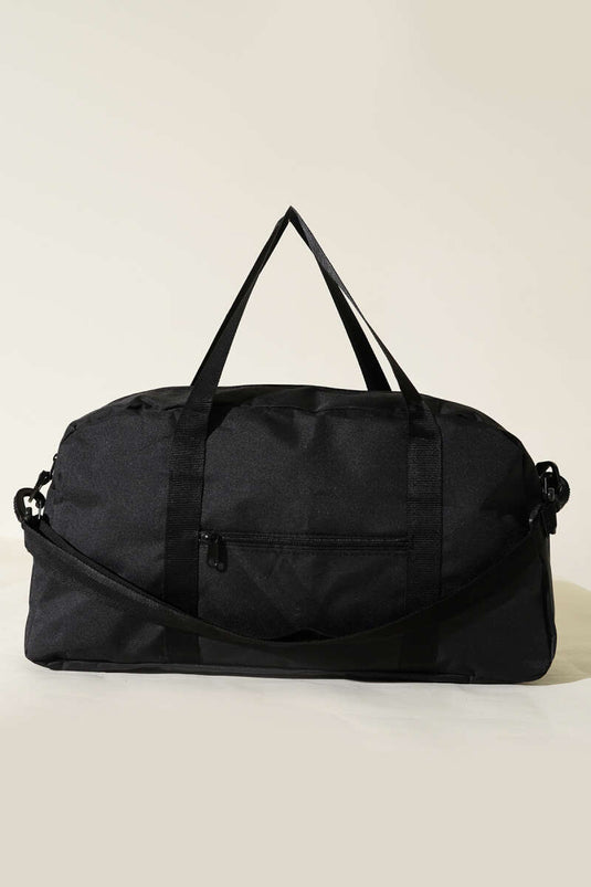 Ayarlanabilir Saplı Fermuarlı Spor Çanta Siyah