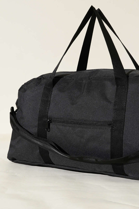 Ayarlanabilir Saplı Fermuarlı Spor Çanta Siyah