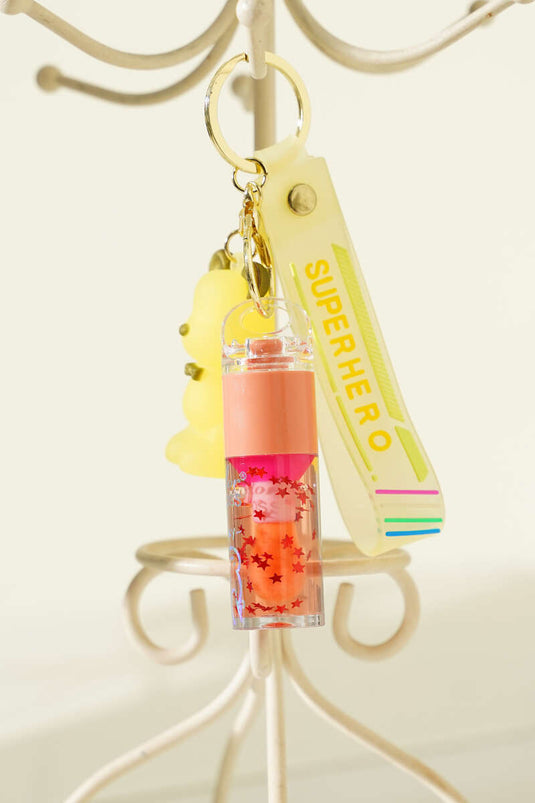 Bärchen-Schlüsselanhänger Lippenpflegestift Gelb