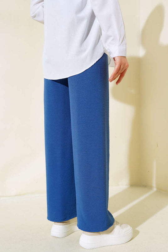 Ayrobin Bel Lastikli Pantolon İndigo