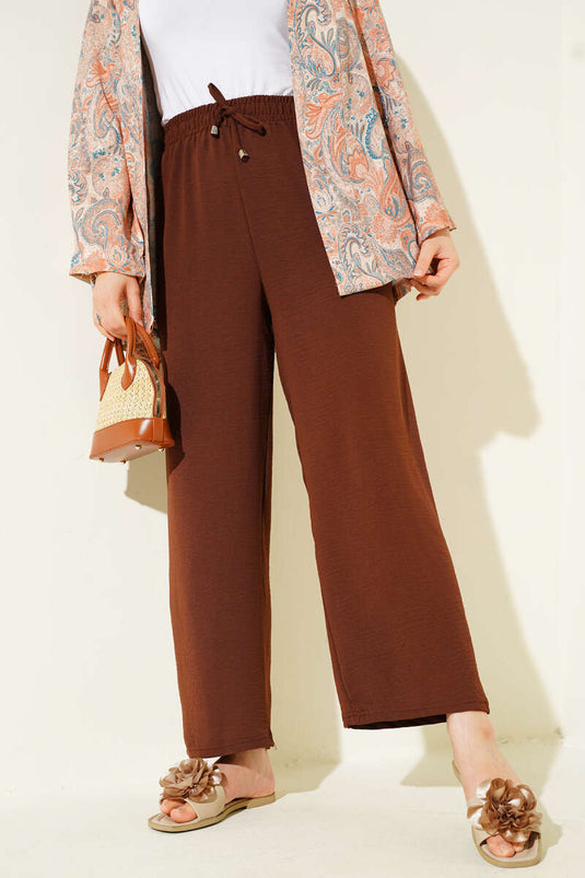 Ayrobin Bol Paça Pantolon Kahve