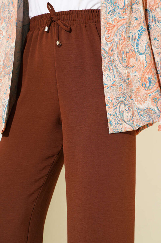 Ayrobin Bol Paça Pantolon Kahve