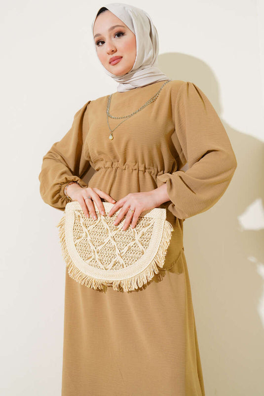 Ayrobin Etekli İkili Takım Camel