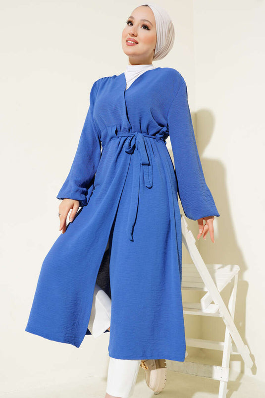 Ayrobin İçten Bağcıklı Hırka Indıgo