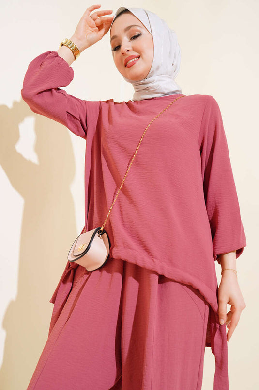 Pantaloni Ayrobin, set due pezzi, rosa rosa