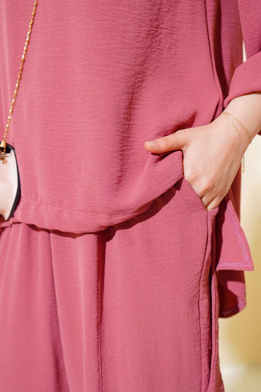 Pantaloni Ayrobin, set due pezzi, rosa rosa