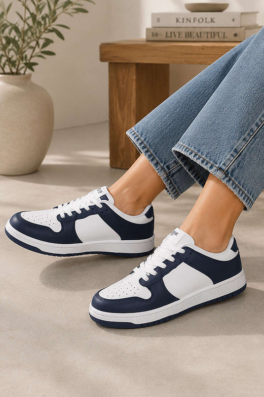 Bağcıklı Sneaker Spor Ayakkabı Lacivert