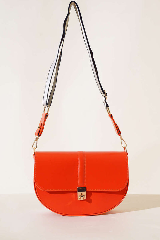 حقيبة مقبض الرغيف الفرنسي برتقالية