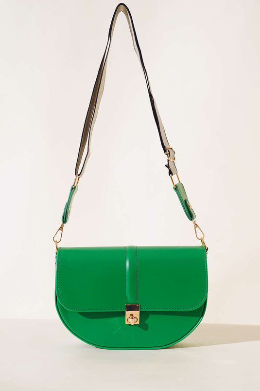حقيبة مقبض الرغيف الفرنسي باللون الأخضر