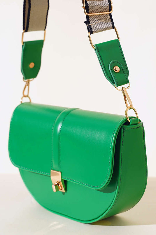 Green Baguette Shoulder Bag