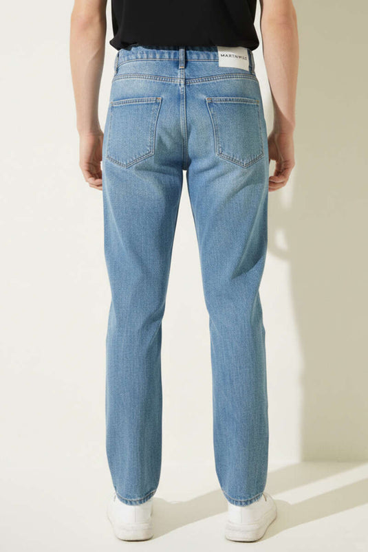 Pantalon en jean homme à jambes larges bleu