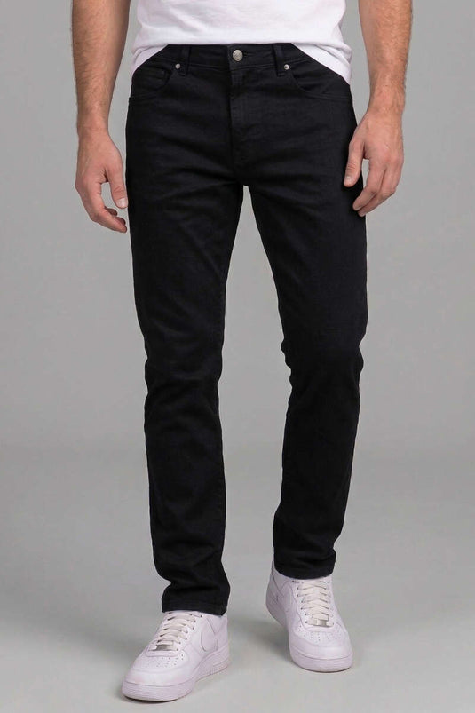 بنطال جينز رجالي واسع أسود