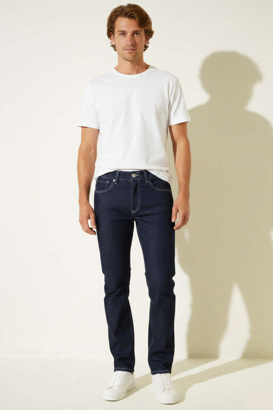 Pantalon en jean ample pour homme bleu marine