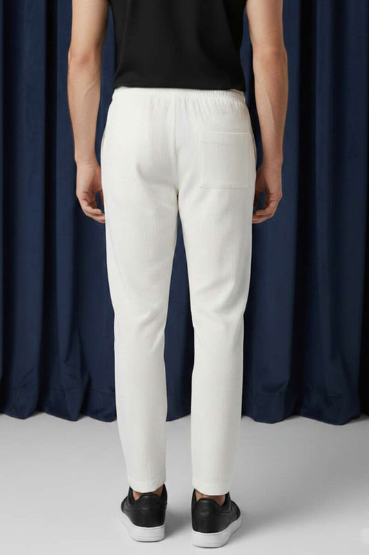 Baggy Linen Men's Trousers Ecru