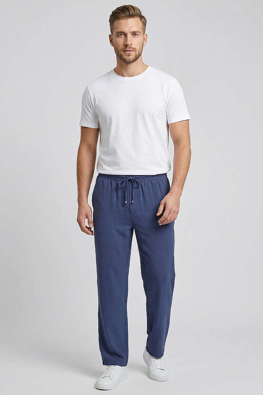 Baggy Tensel Men's Pants Navy Blue