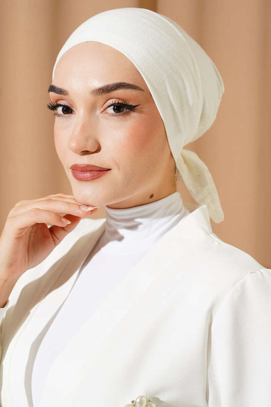 Bağlamalı Viskon Bone Ekru