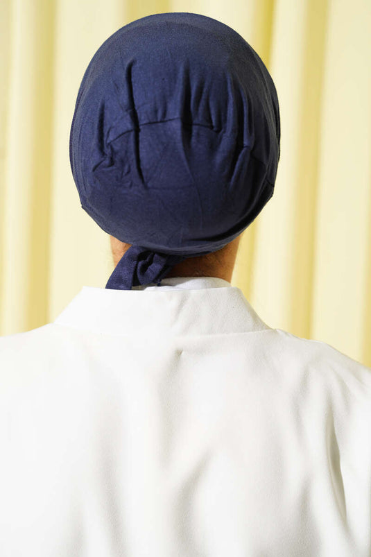 Bağlamalı Viskon Bone Lacivert