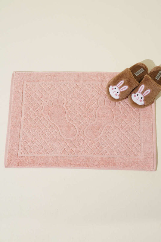 Asciugamano per i piedi con motivo a rombi e bocca di cucciolo