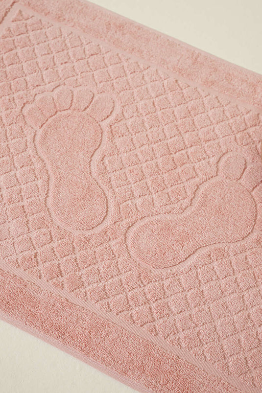 Asciugamano per i piedi con motivo a rombi e bocca di cucciolo