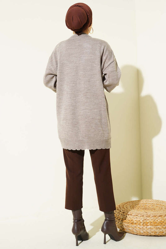 Tunique en tricot gaufré Baklava bronze