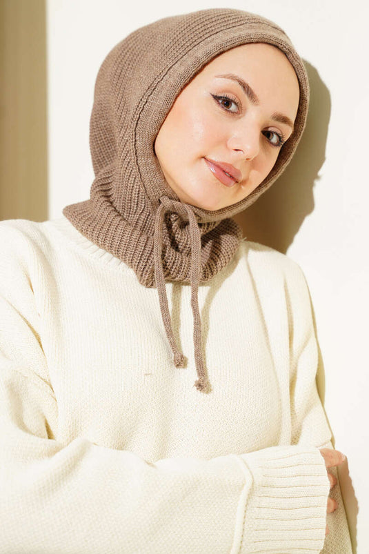 Balaclava Knitted Beanie Mink