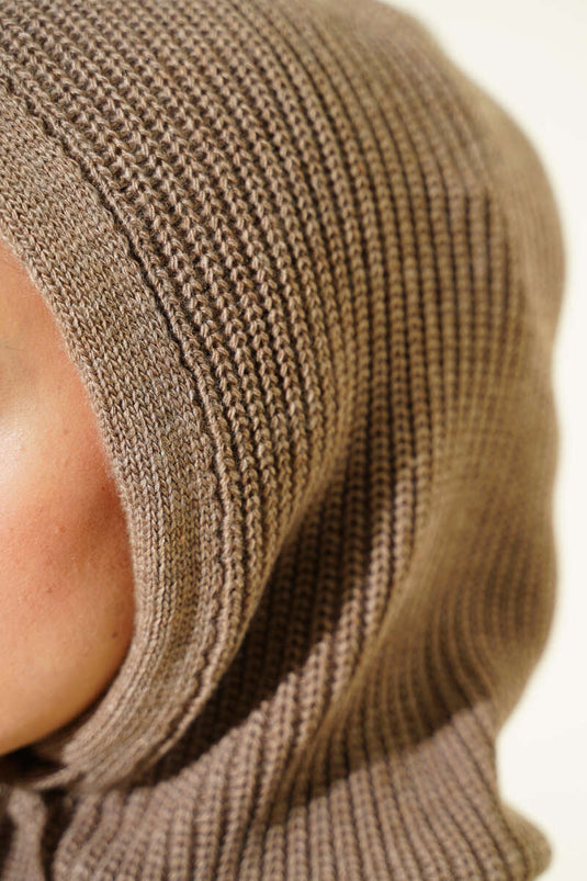 Balaclava Knitted Beanie Mink