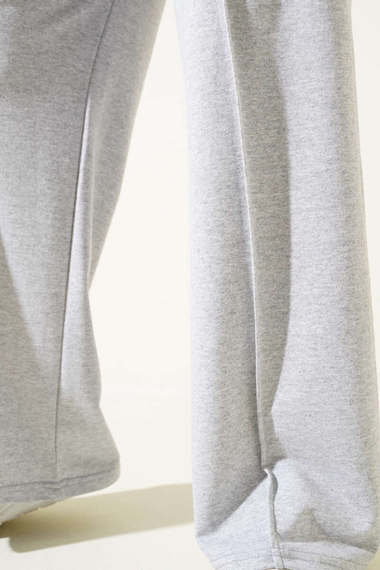 بنطلون Balance المطرز ذو الخصر المرن باللون الرمادي