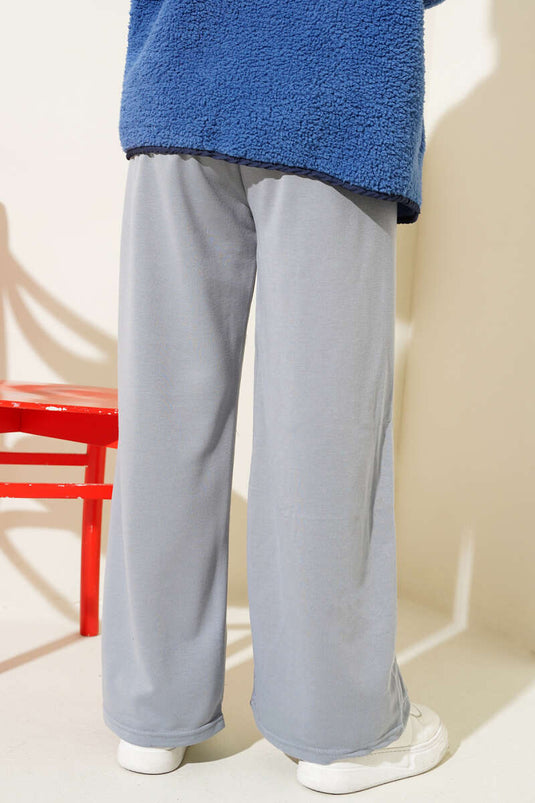 Balance Logo Embroidered Elastic Waist Pants Slate Gray