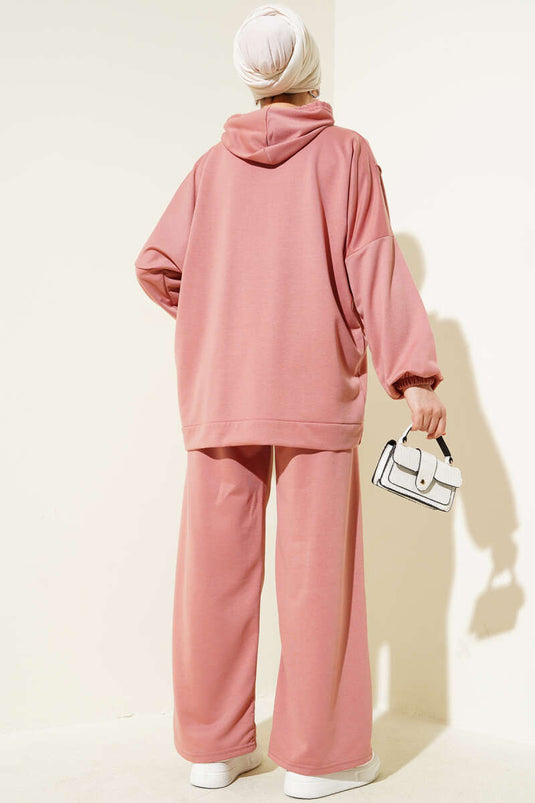 Combinaison deux pièces ample à capuche Balance Emblem couleur poudre