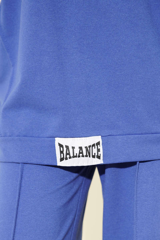 Balance Armalı Kapüşonlu Salaş İkili Takım Saks