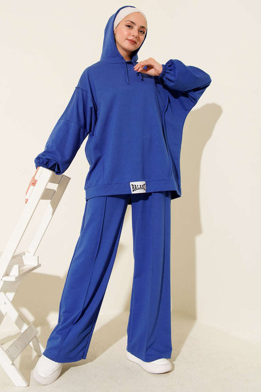 Tuta casual in due pezzi con cappuccio Balance Emblem Saxe