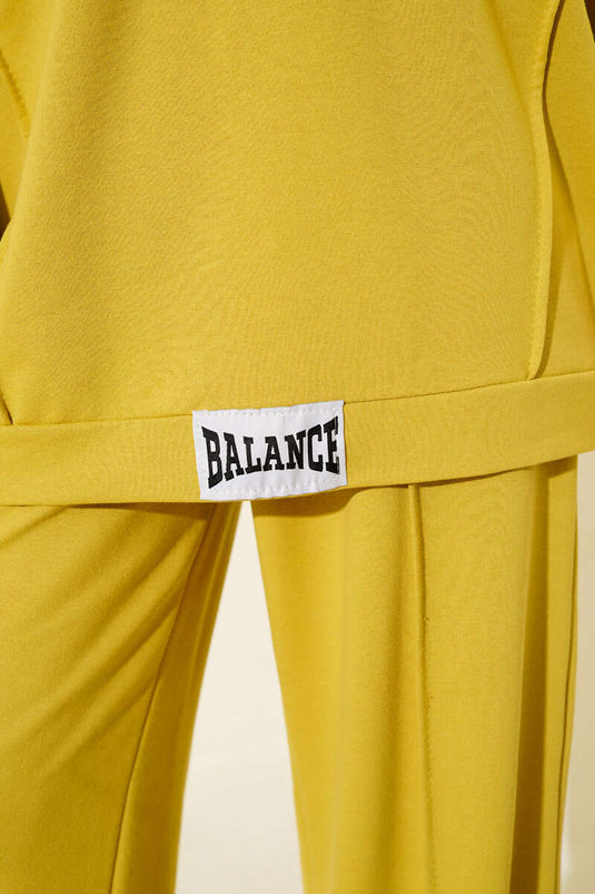 Balance Armalı Kapüşonlu Salaş İkili Takım Yağ Yeşili