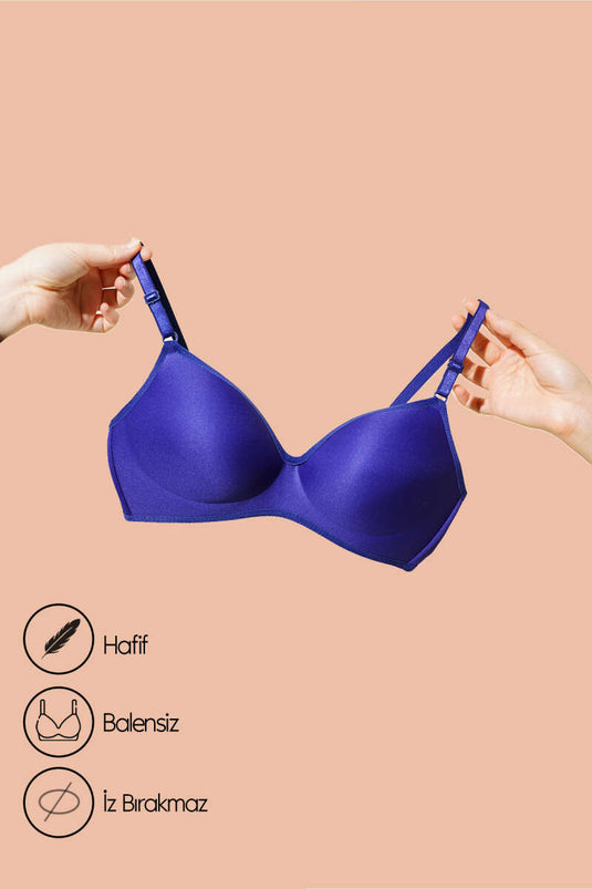 حمالة صدر نيلي بدون سلك