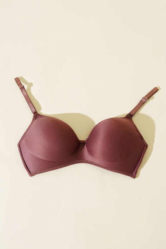 حمالة صدر لاسلكية بنية اللون