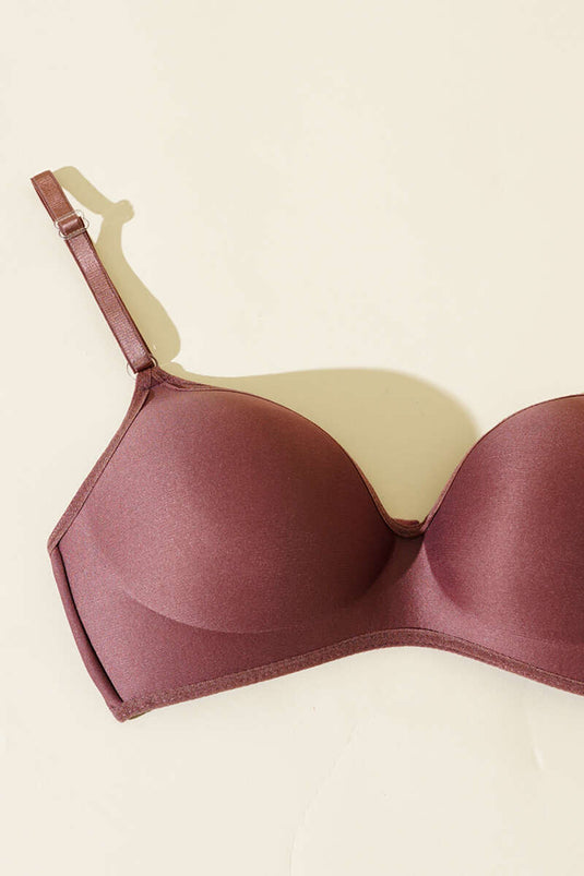 حمالة صدر لاسلكية بنية اللون