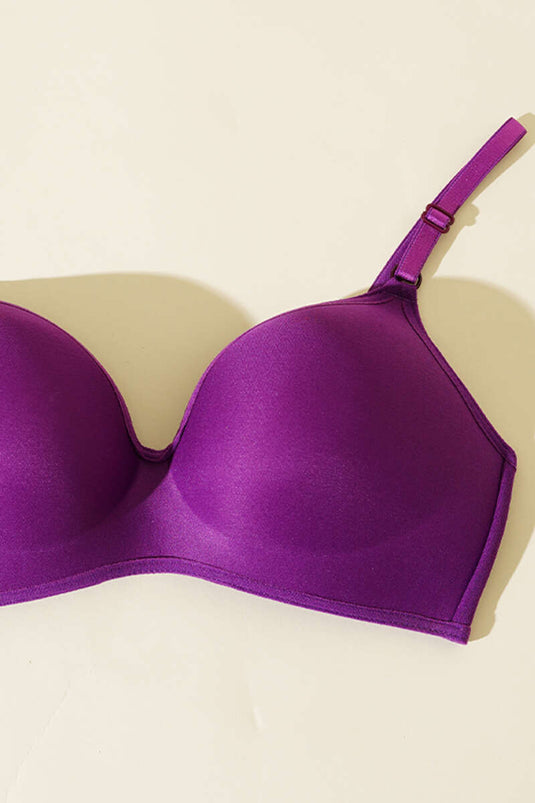 حمالة صدر بدون سلك باللون البرقوقي