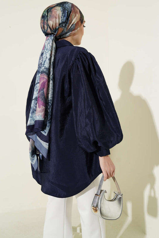 Chemise parachute ample Balon Kol bleu marine