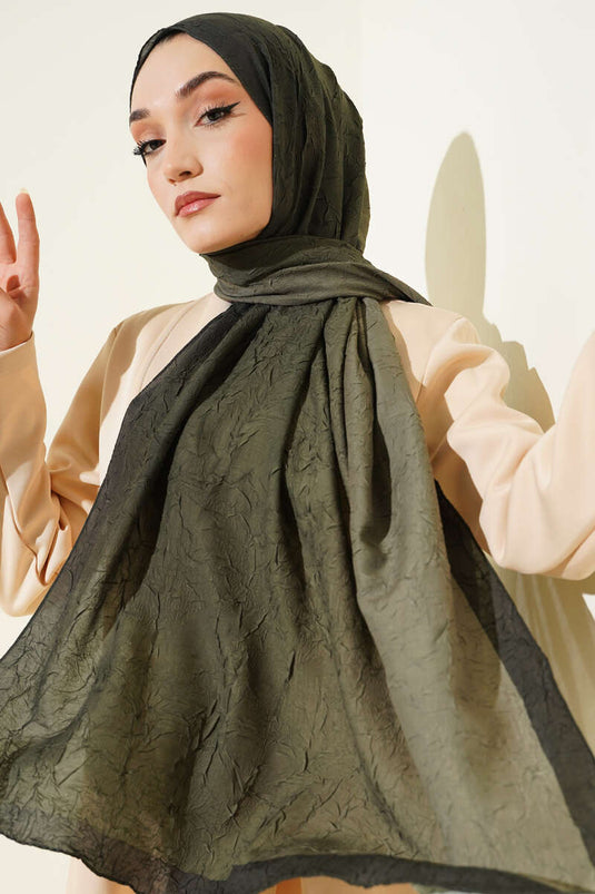 شال بامبو كراش متدرج الألوان، لون الزمرد -14