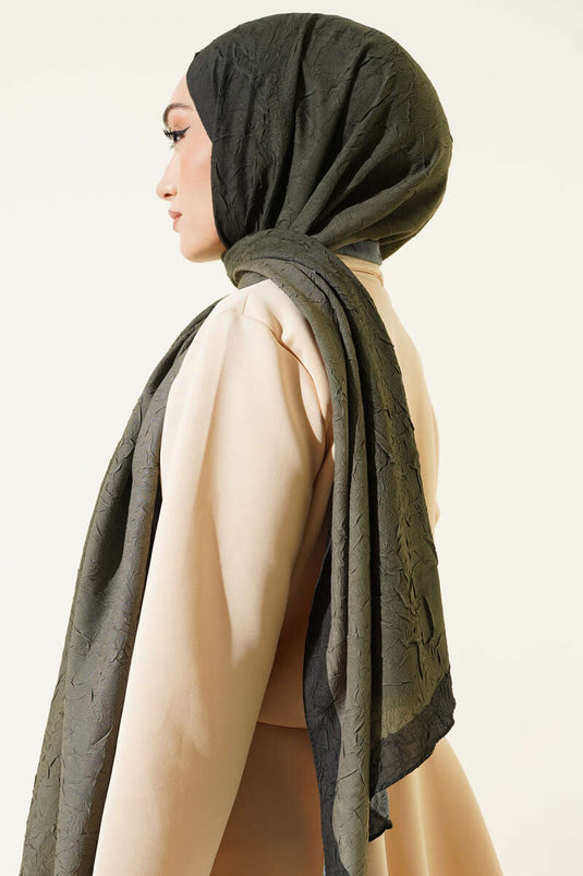 شال بامبو كراش متدرج الألوان، لون الزمرد -14