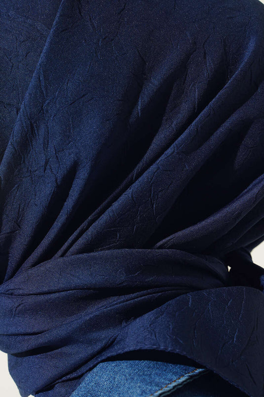 Bambu Kraş Eşarp Lacivert