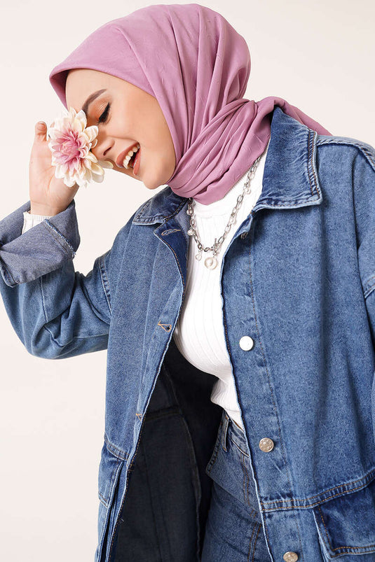 Bamboo Crinkle Scarf Pink