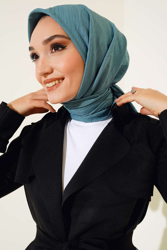 Bambu Kraş Eşarp Turkuaz