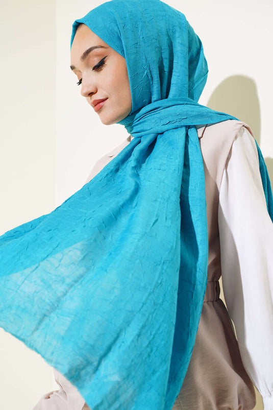 شال كراش من الخيزران فيروزي