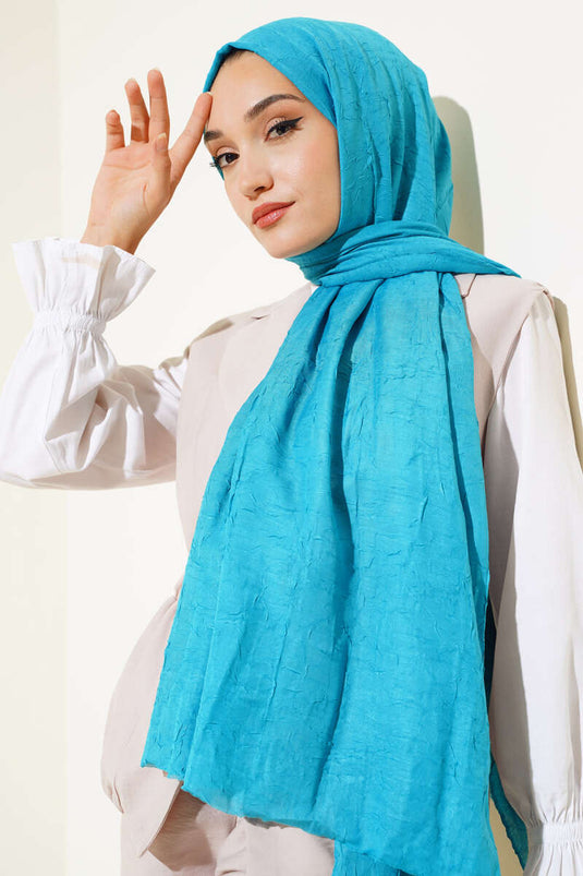 شال كراش من الخيزران فيروزي