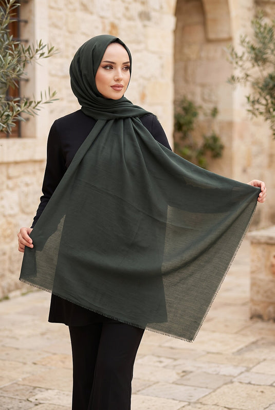 شال الخيزران الكاكي